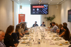 Our CEO, Antonio Zappulla, at the Brussels roundtable event.